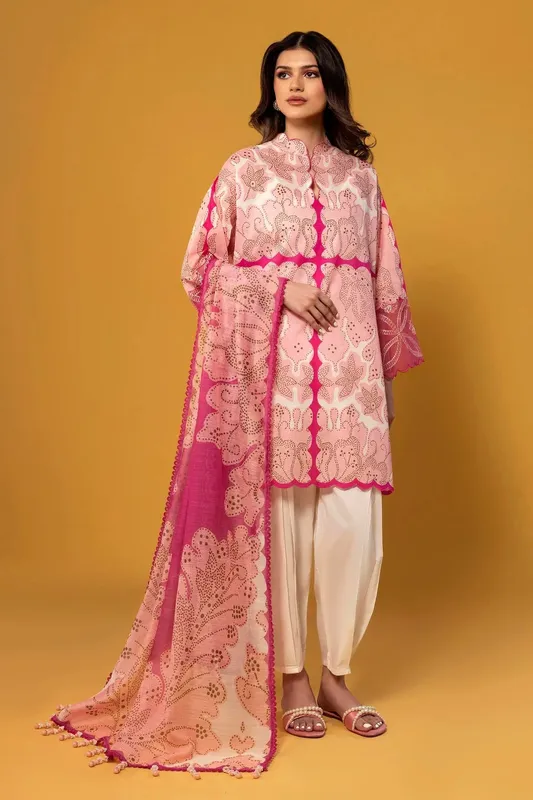 Sana Safinaz Mahay Spring 25 Ivory Organza – view 1 – Poshaq
