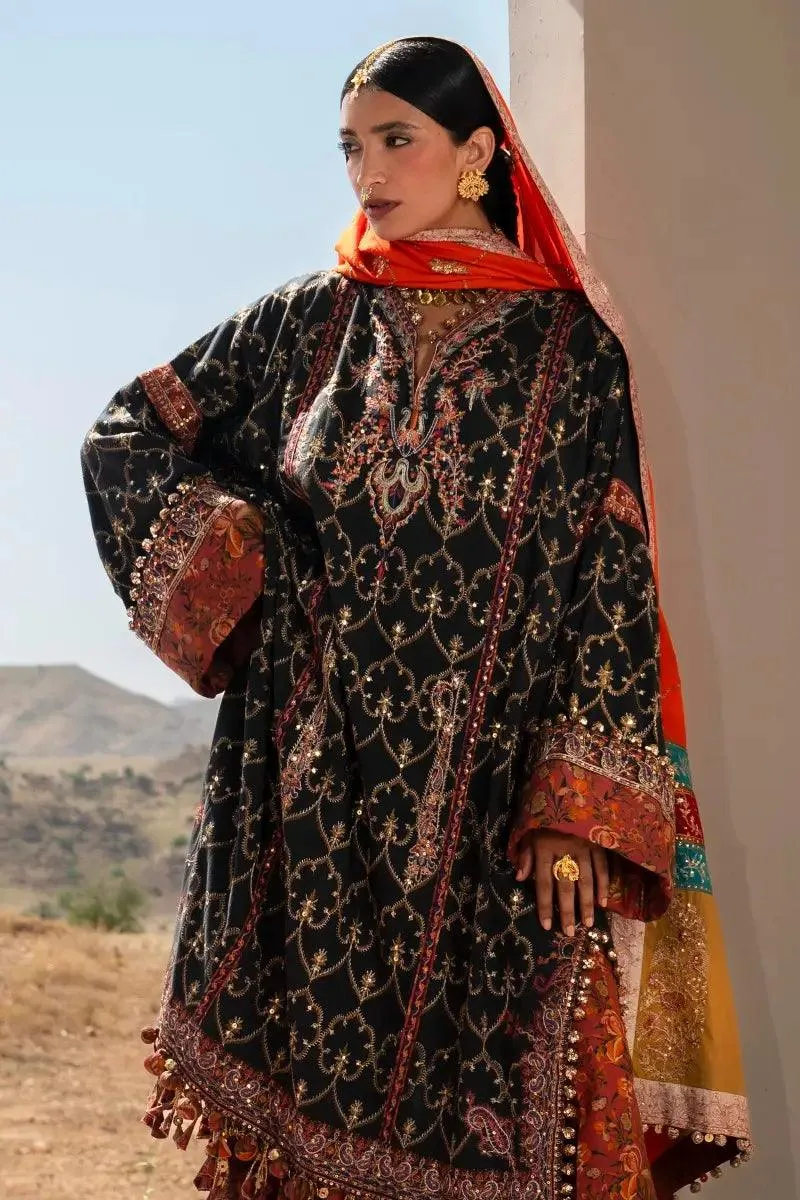 Sana Safinaz Winter Luxury 23 Black Raw Silk – view 4 – Poshaq
