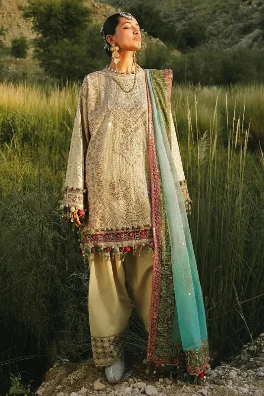 Sana Safinaz Winter Luxury 23 Beige Cotton – view 1 – Poshaq