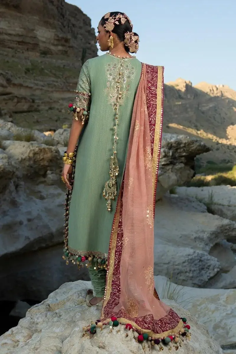 Sana Safinaz Winter Luxury 23 Green Cotton – view 2 – Poshaq