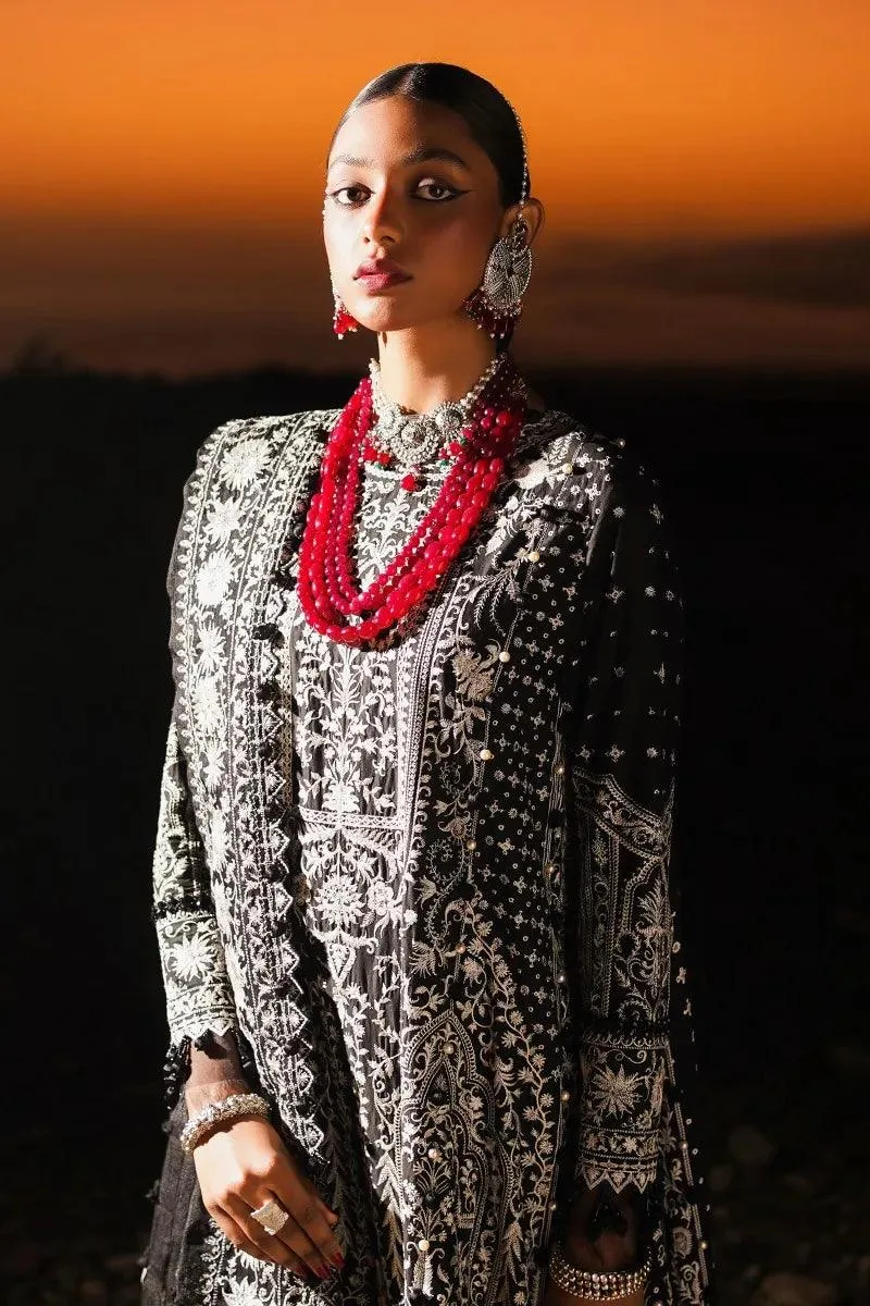 Sana Safinaz Luxury Lawn 2023 Black Jacquard – view 2 – Poshaq