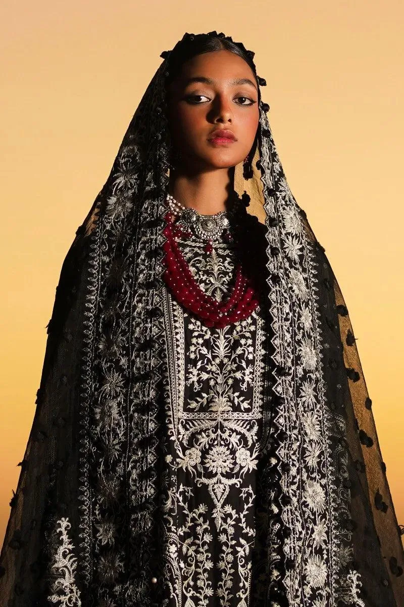 Sana Safinaz Luxury Lawn 2023 Black Jacquard – view 4 – Poshaq