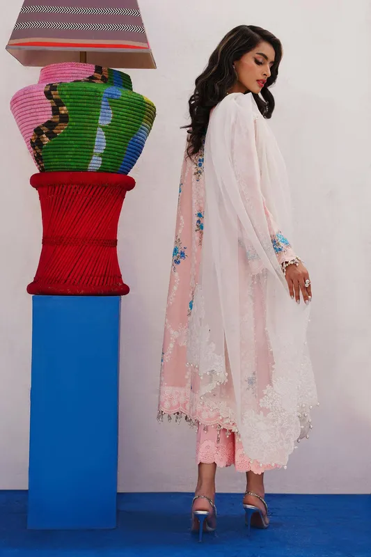 Sana Safinaz Muzlin Spring 24 Pink Organza – view 1 – Poshaq
