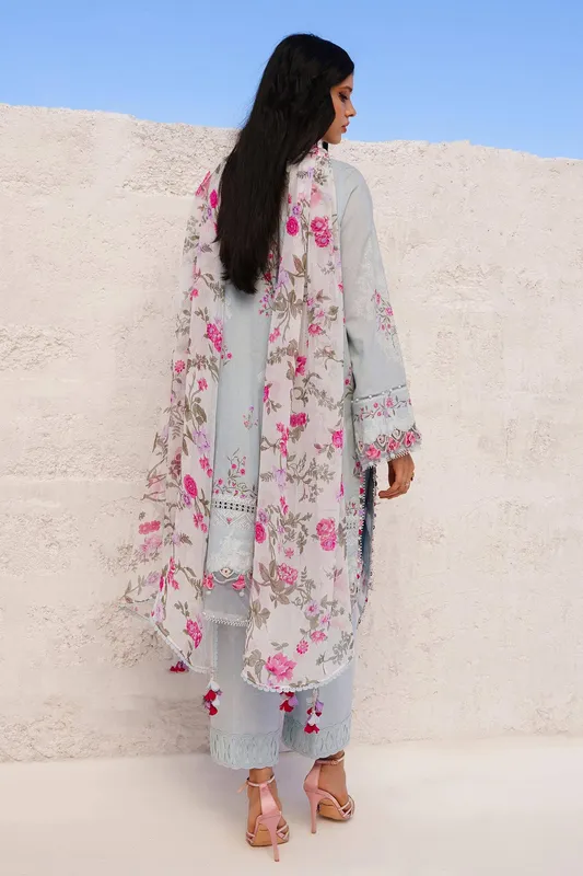 Sana Safinaz Muzlin Spring 24 Silver Organza – view 1 – Poshaq