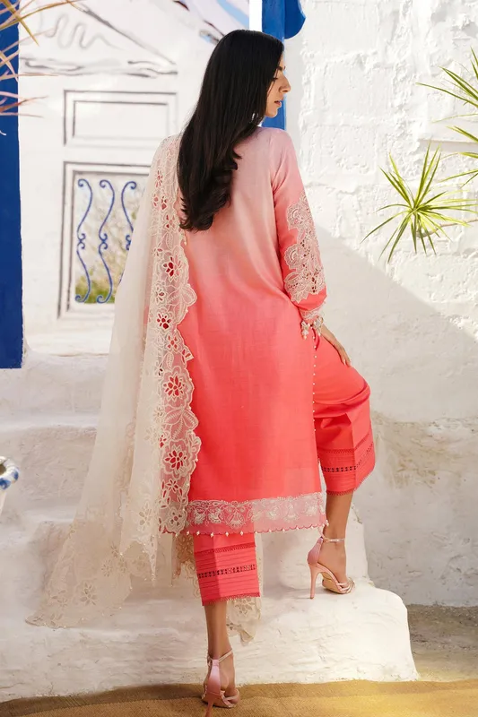 Sana Safinaz Muzlin Spring 24 Pink Organza – view 1 – Poshaq
