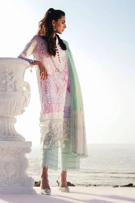 Sana Safinaz Muzlin Spring 24 Grey Organza – view 1 – Poshaq