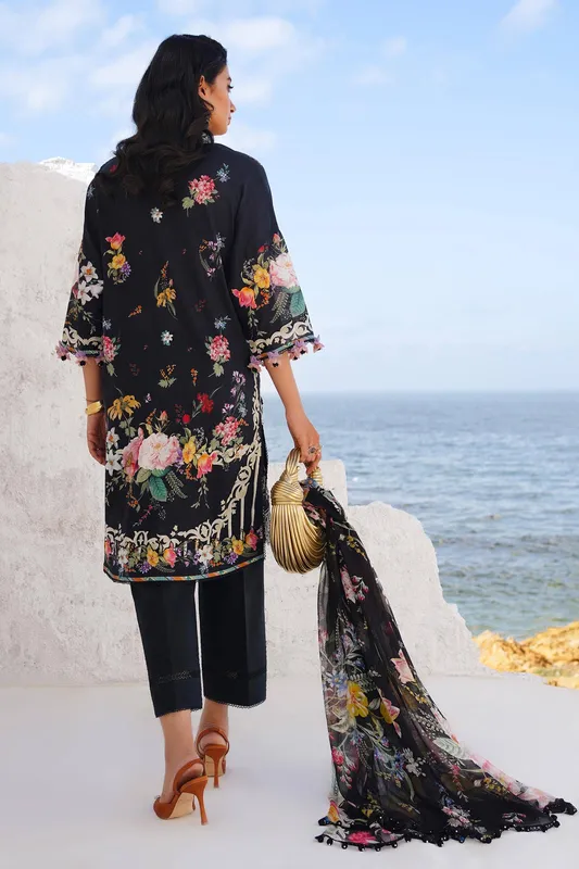 Sana Safinaz Muzlin Spring 24 Silver Organza – view 1 – Poshaq
