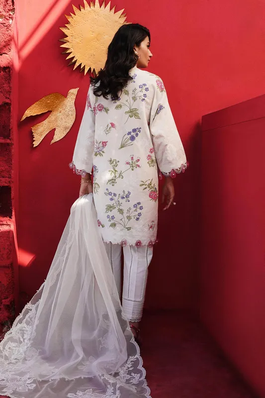 Sana Safinaz Muzlin Spring 24 White Organza – view 1 – Poshaq