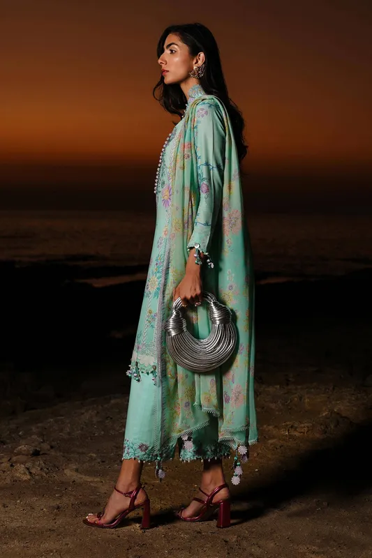 Sana Safinaz Muzlin Spring 24 Silver Organza – view 1 – Poshaq
