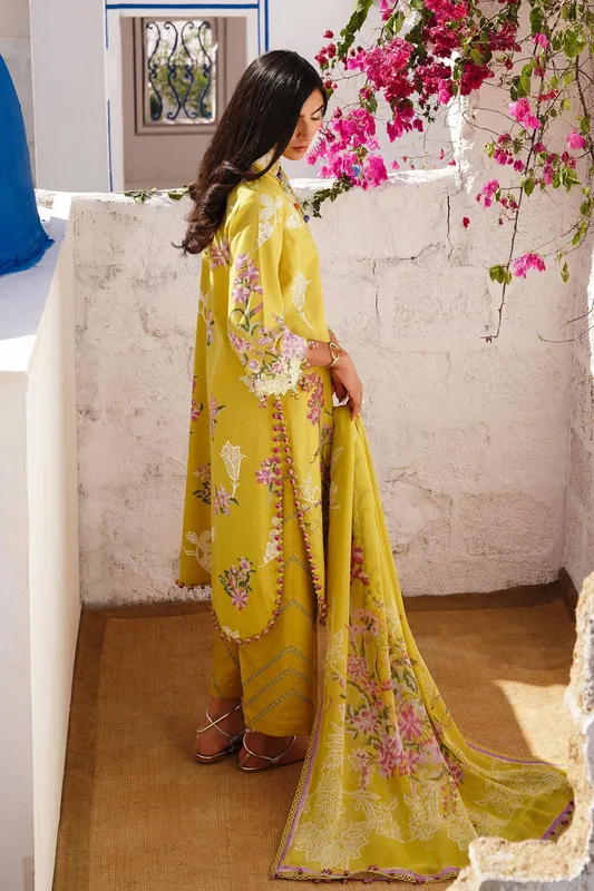 Sana Safinaz Muzlin Spring 24 Yellow Organza – view 1 – Poshaq