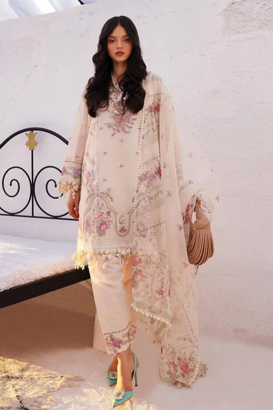 Sana Safinaz Muzlin Spring 24 Pink Organza – view 1 – Poshaq
