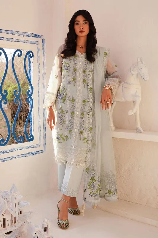 Sana Safinaz Muzlin Spring 24 Mint Organza – view 1 – Poshaq