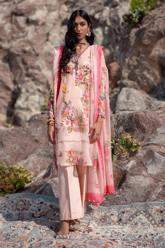 Sana Safinaz Mahay Spring 24 Pink Organza – view 1 – Poshaq