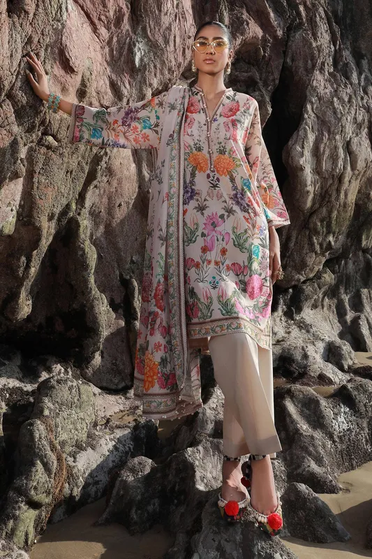 Sana Safinaz Mahay Spring 24 Ivory Cambric – view 1 – Poshaq