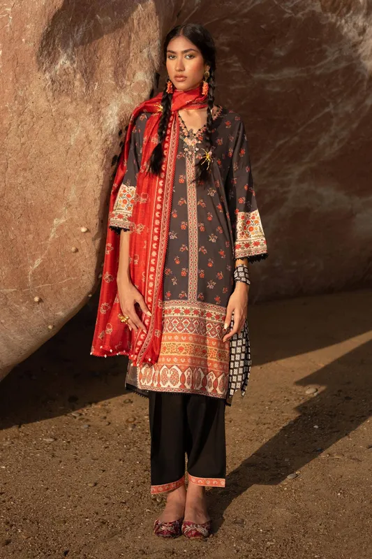 Sana Safinaz Mahay Spring 24 Black Organza – view 1 – Poshaq