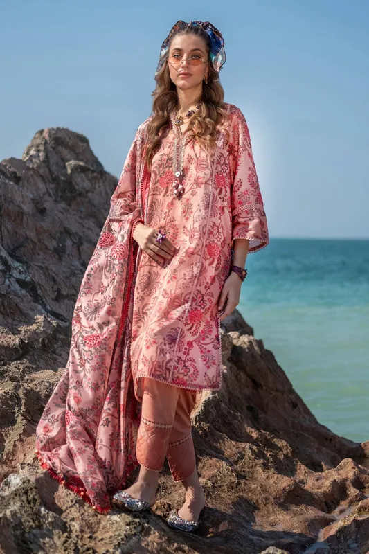 Sana Safinaz Mahay Spring 24 Pink Organza – view 1 – Poshaq