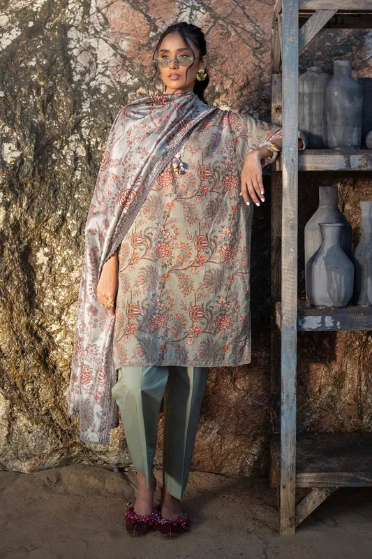 Sana Safinaz Mahay Spring 24 Green Organza – view 1 – Poshaq
