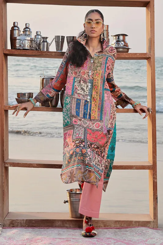 Sana Safinaz Mahay Spring 24 Pink Cambric – view 1 – Poshaq