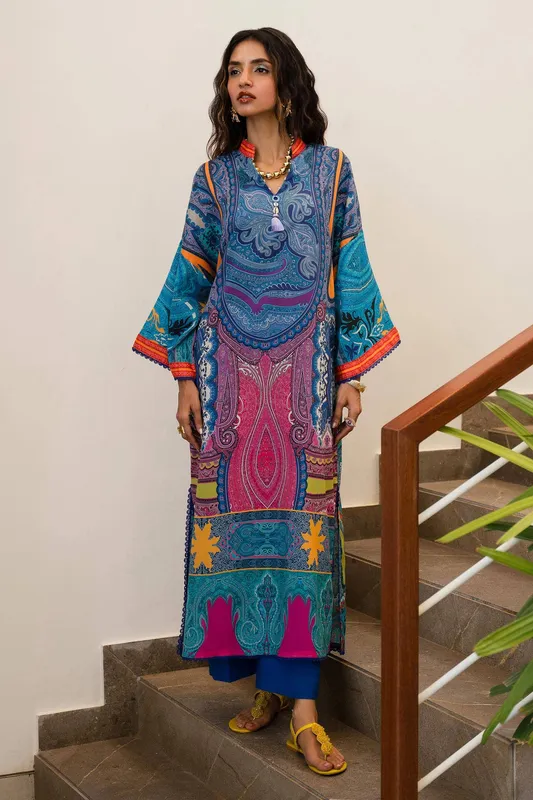 Sana Safinaz Mahay Spring 24 Blue Cambric – view 1 – Poshaq