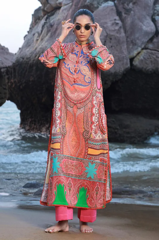 Sana Safinaz Mahay Spring 24 Pink Cambric – view 1 – Poshaq