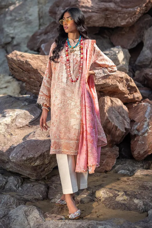 Sana Safinaz Mahay Spring 24 Pink Organza – view 1 – Poshaq
