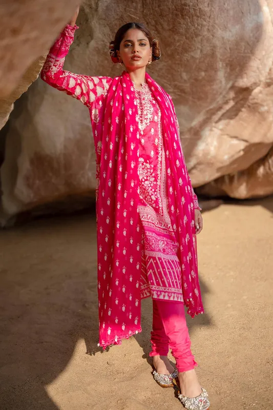 Sana Safinaz Mahay Spring 24 Pink Organza – view 1 – Poshaq