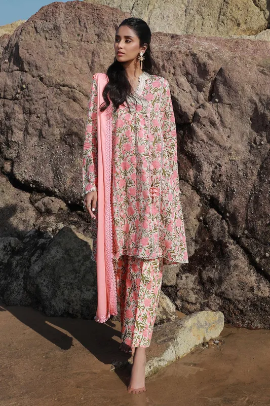 Sana Safinaz Mahay Spring 24 Pink Organza – view 1 – Poshaq
