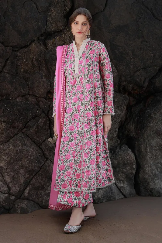 Sana Safinaz Mahay Spring 24 Pink Organza – view 1 – Poshaq