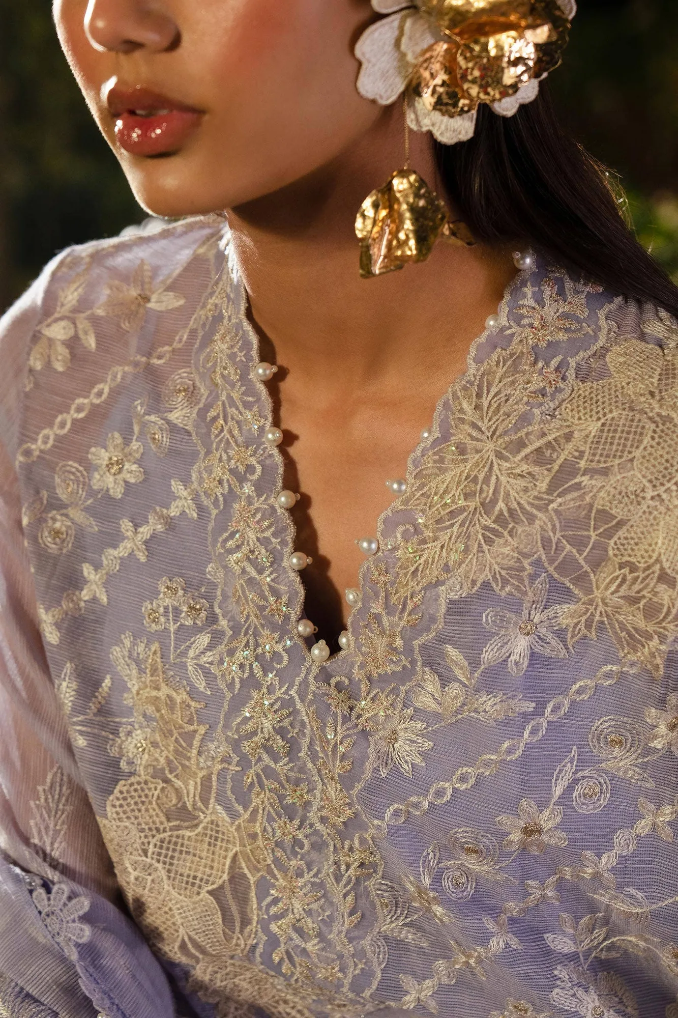 Sana Safinaz Luxury Collection 24 Lavender Organza – view 2 – Poshaq