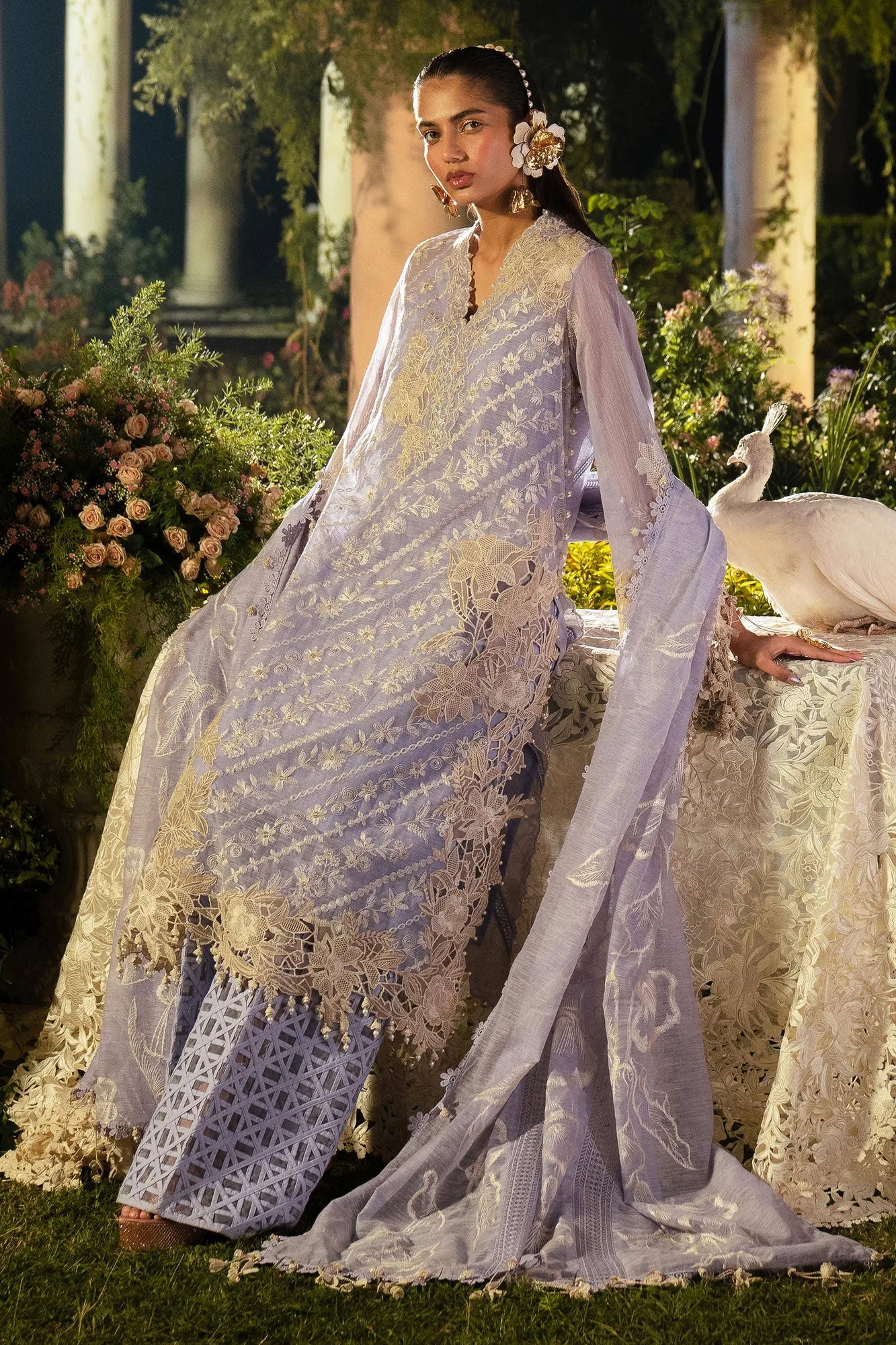 Sana Safinaz Luxury Collection 24 Lavender Organza – view 5 – Poshaq