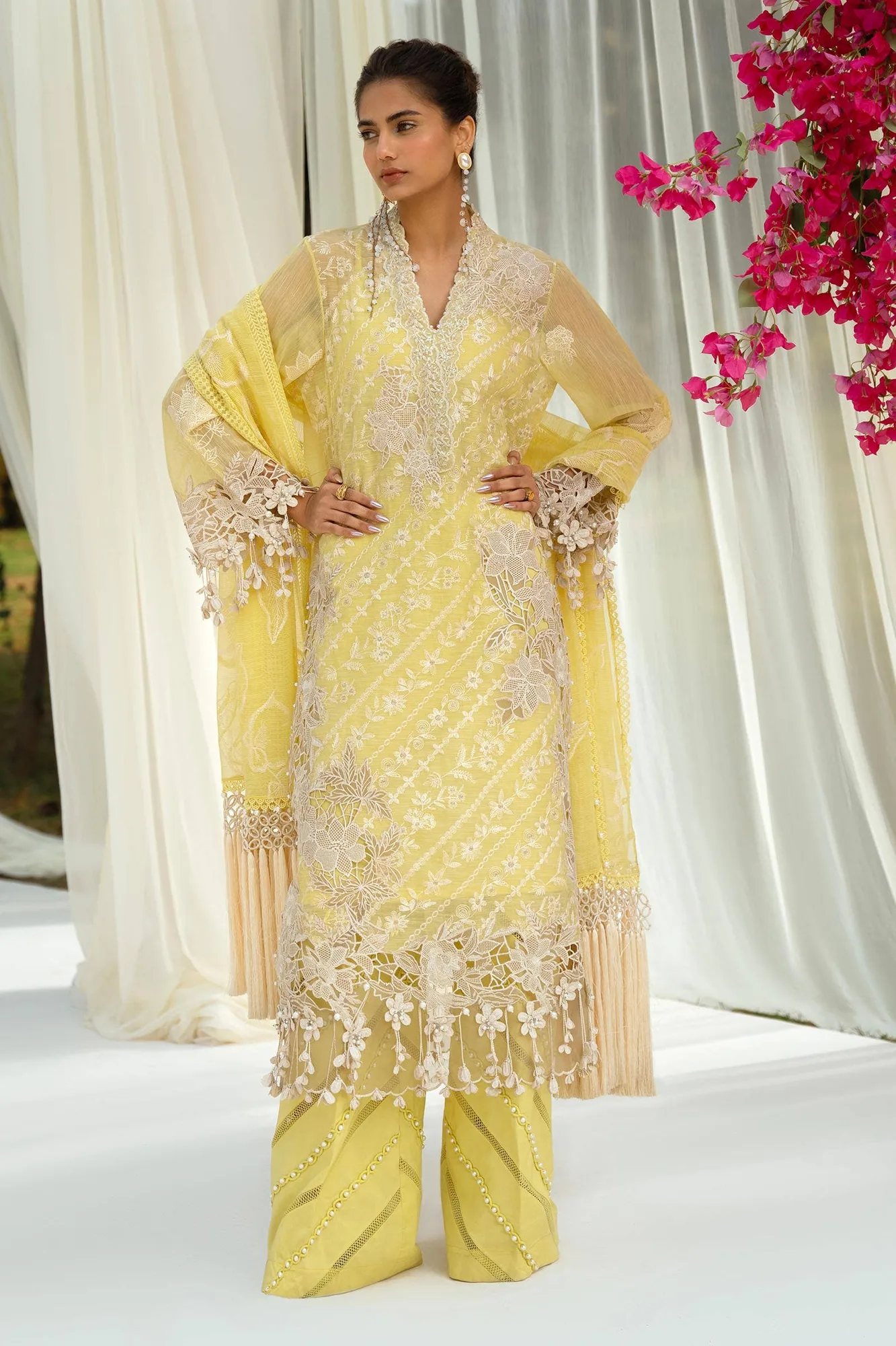 Sana Safinaz Luxury Collection 24 Yellow Organza – view 1 – Poshaq
