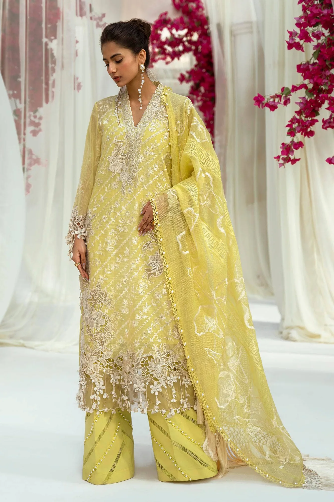 Sana Safinaz Luxury Collection 24 Yellow Organza – view 6 – Poshaq