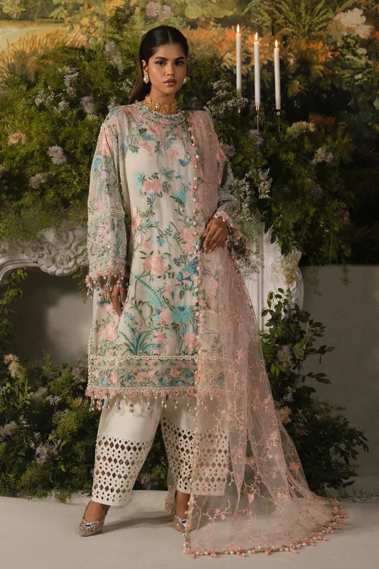 Sana Safinaz Luxury Collection 24 Beige Organza – view 1 – Poshaq