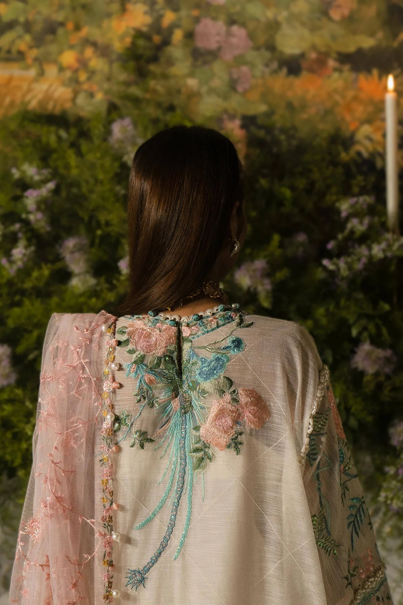 Sana Safinaz Luxury Collection 24 Beige Organza – view 2 – Poshaq