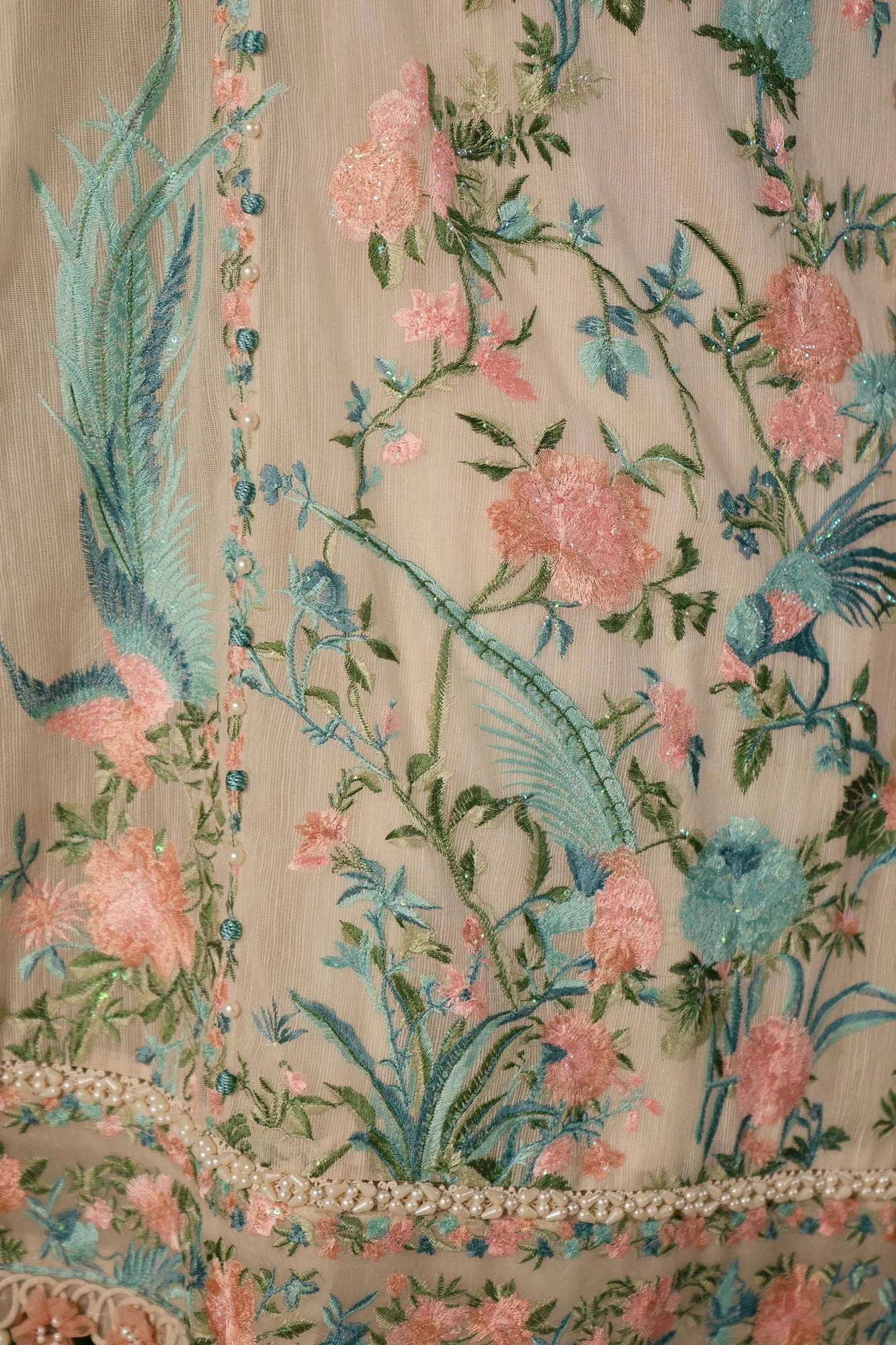 Sana Safinaz Luxury Collection 24 Beige Organza – view 3 – Poshaq