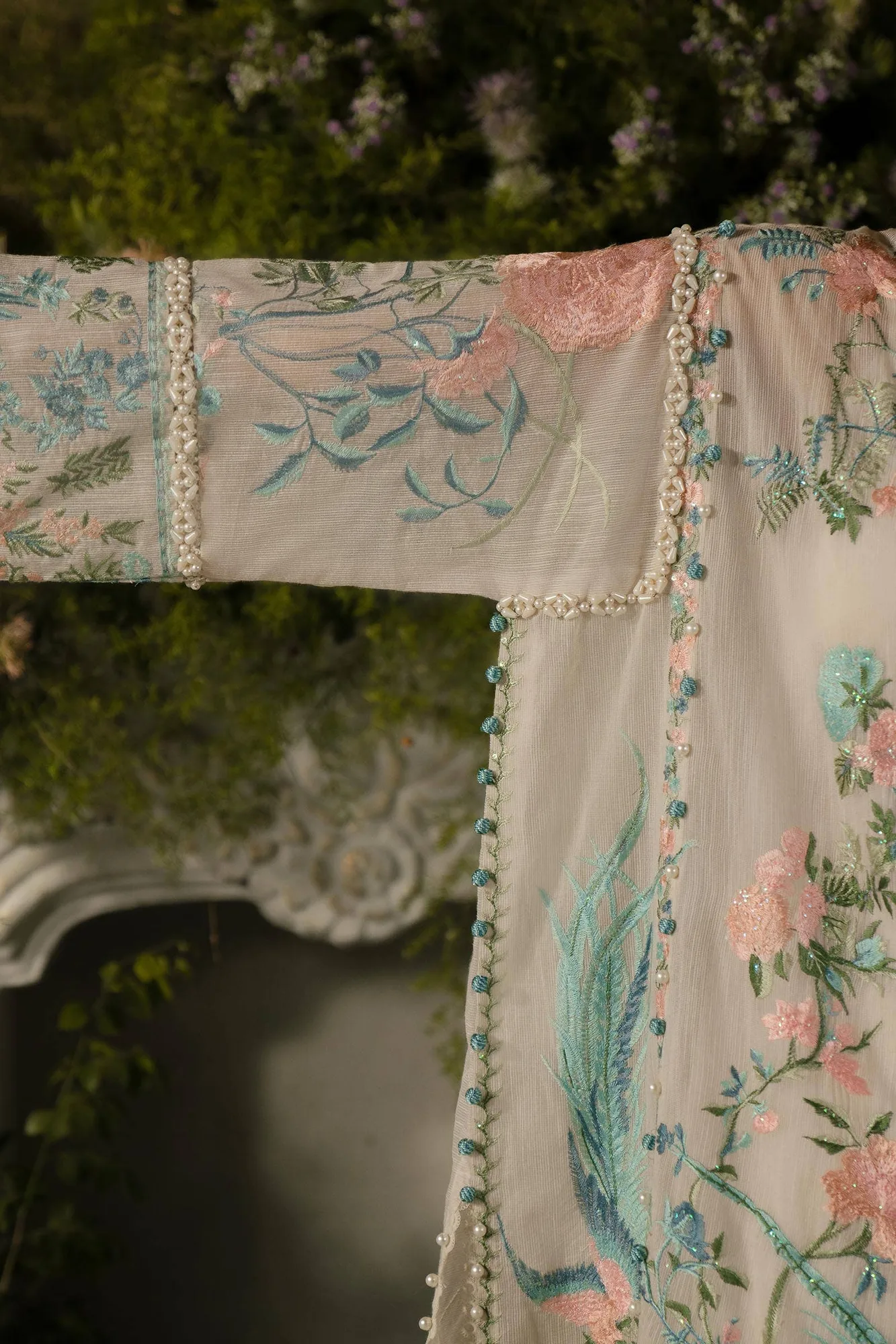 Sana Safinaz Luxury Collection 24 Beige Organza – view 4 – Poshaq