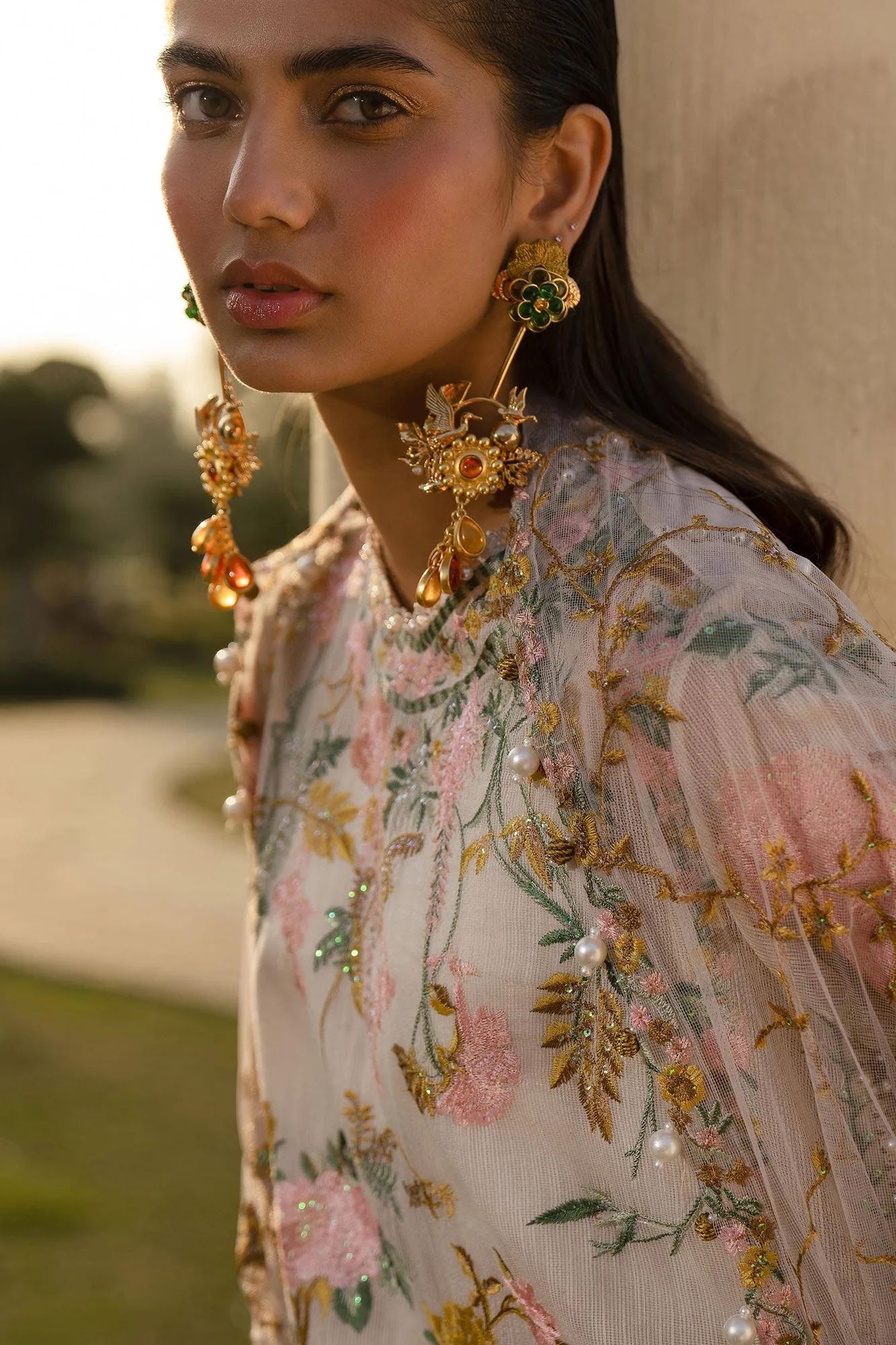 Sana Safinaz Luxury Collection 24 Beige Organza – view 3 – Poshaq
