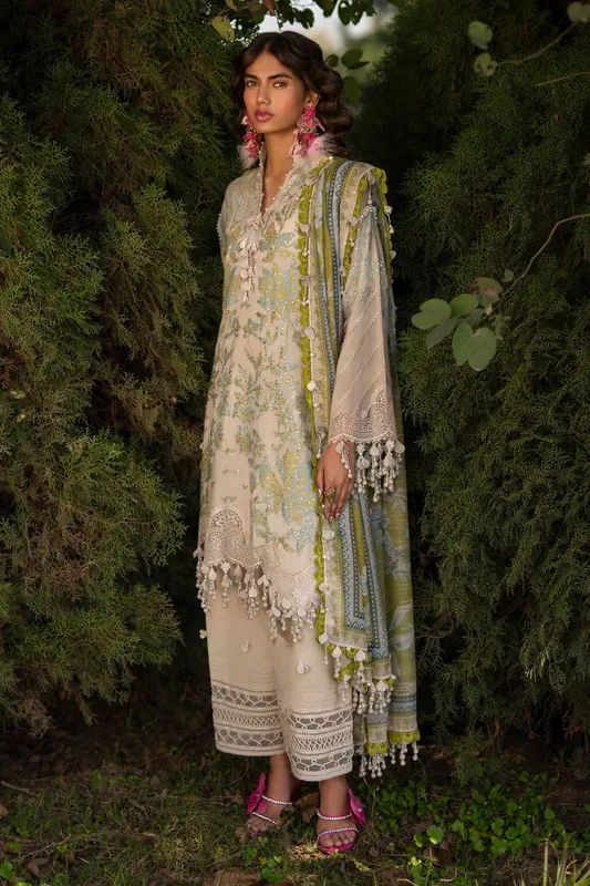 Sana Safinaz Luxury Collection 24 Beige Organza – view 1 – Poshaq