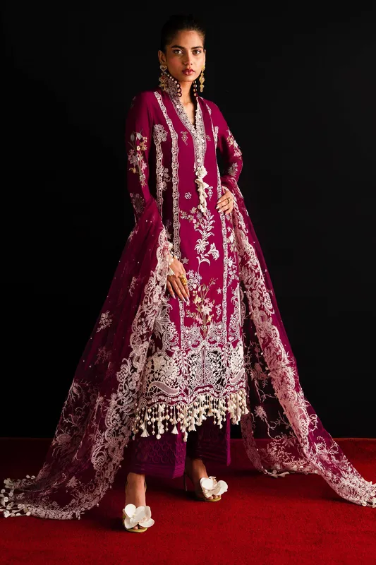 Sana Safinaz Luxury Collection 24 Magenta Organza – view 1 – Poshaq