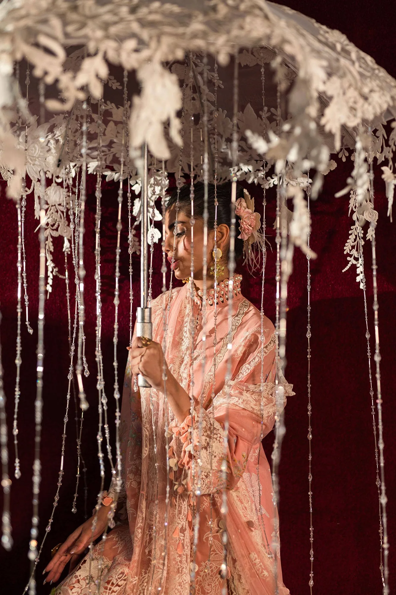 Sana Safinaz Luxury Collection 24 Peach Organza – view 2 – Poshaq