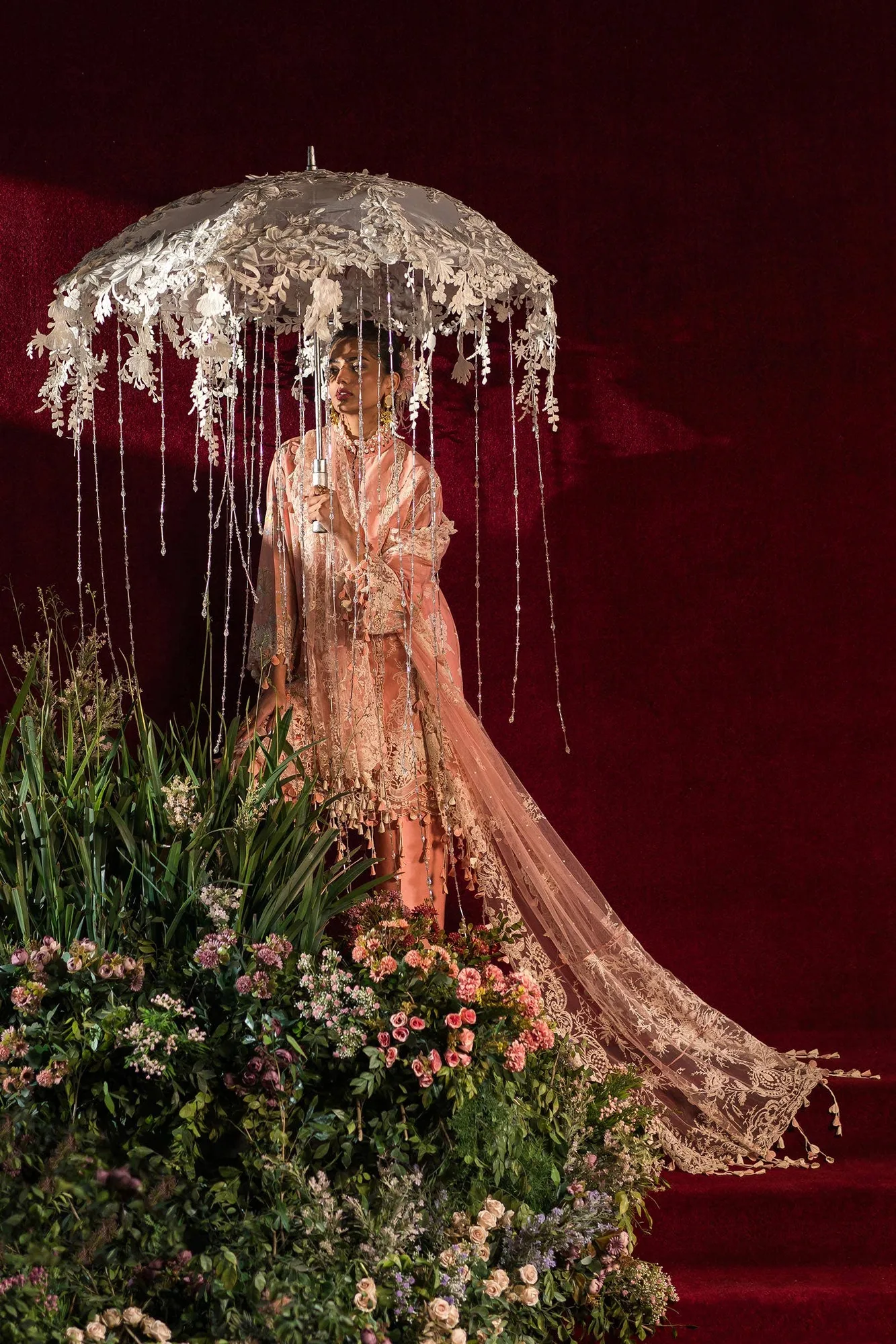 Sana Safinaz Luxury Collection 24 Peach Organza – view 3 – Poshaq