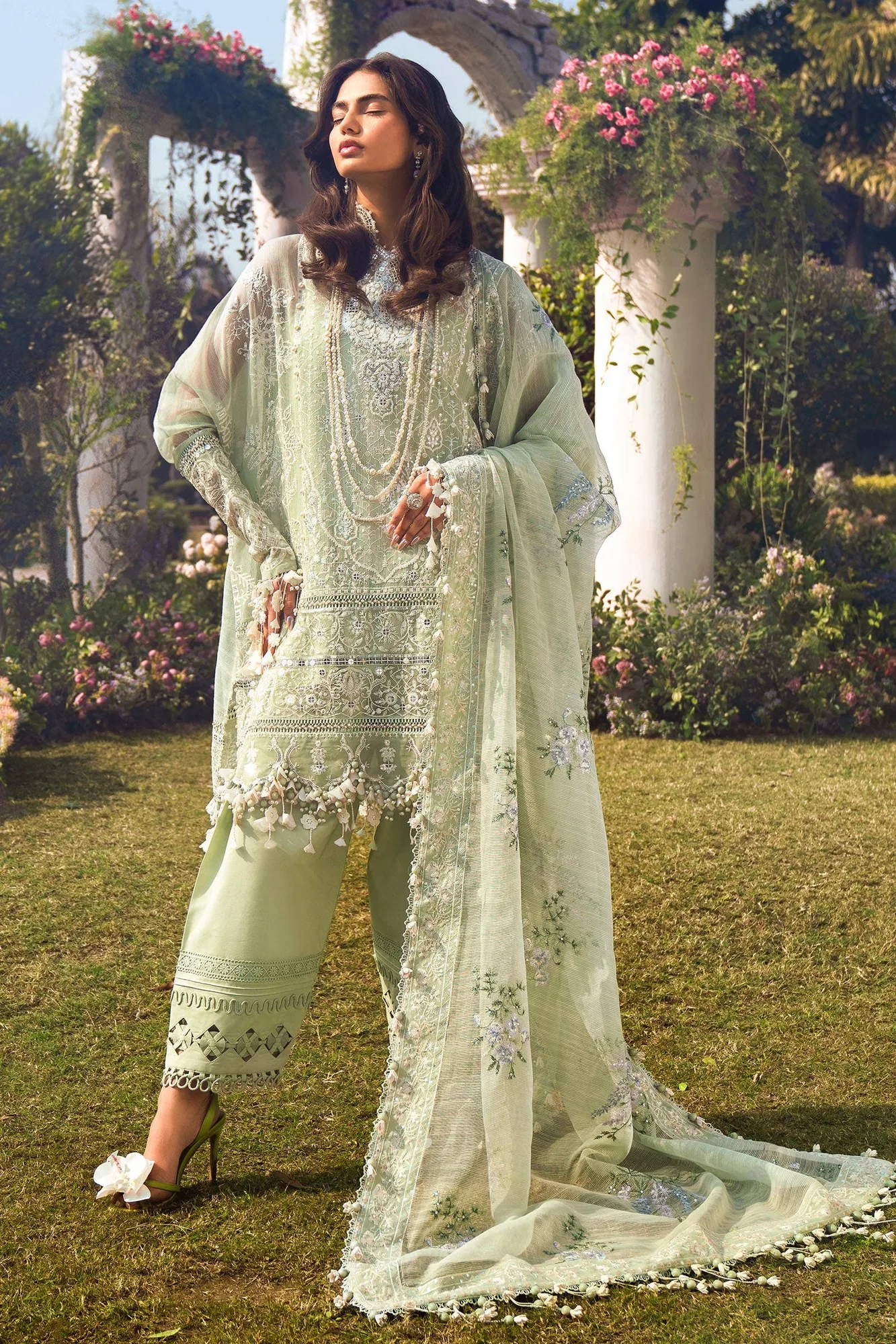 Sana Safinaz Luxury Collection 24 Green Organza – view 5 – Poshaq
