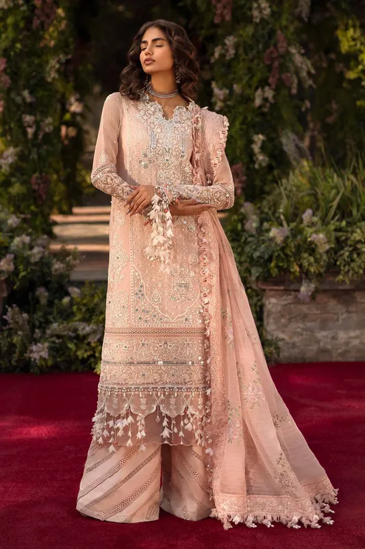 Sana Safinaz Luxury Collection 24 Peach Organza – view 1 – Poshaq