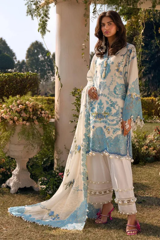 Sana Safinaz Luxury Collection 24 Ivory Organza – view 1 – Poshaq