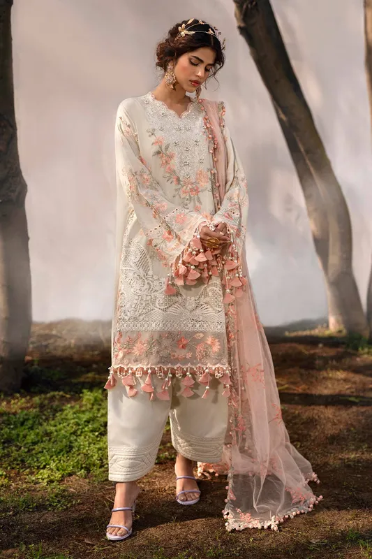 Sana Safinaz Luxury Collection 24 Ivory Organza – view 1 – Poshaq