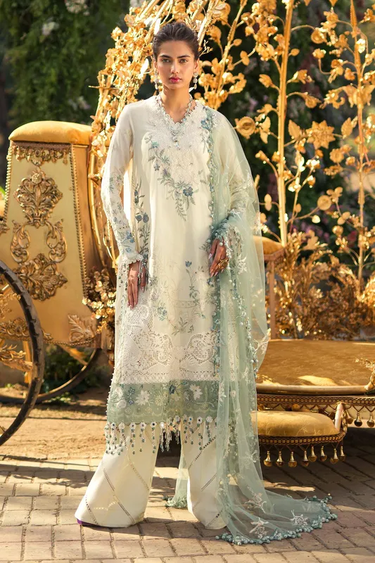 Sana Safinaz Luxury Collection 24 Ivory Organza – view 1 – Poshaq