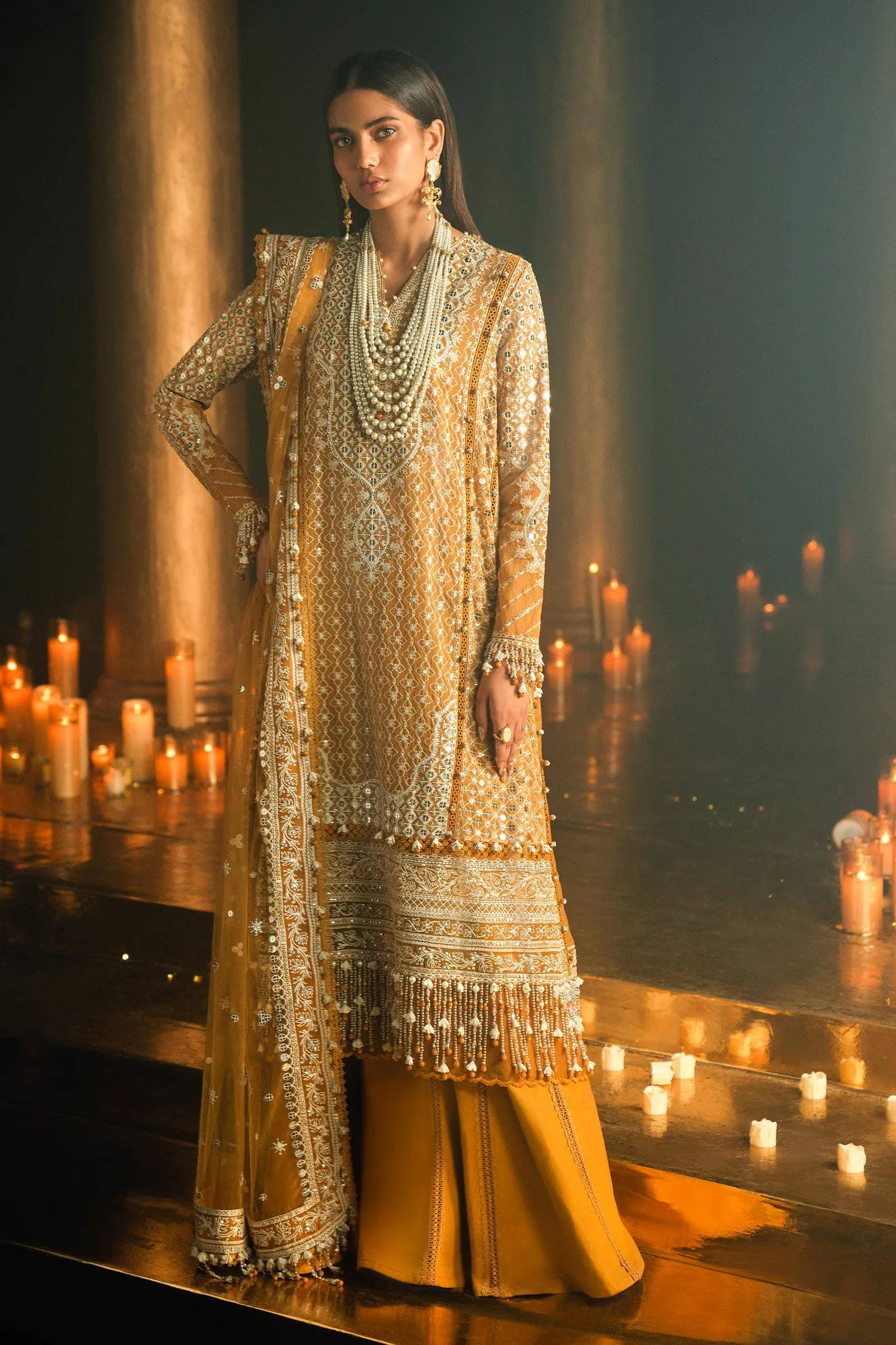 Sana Safinaz Luxury Collection 24 Orange Organza – view 1 – Poshaq