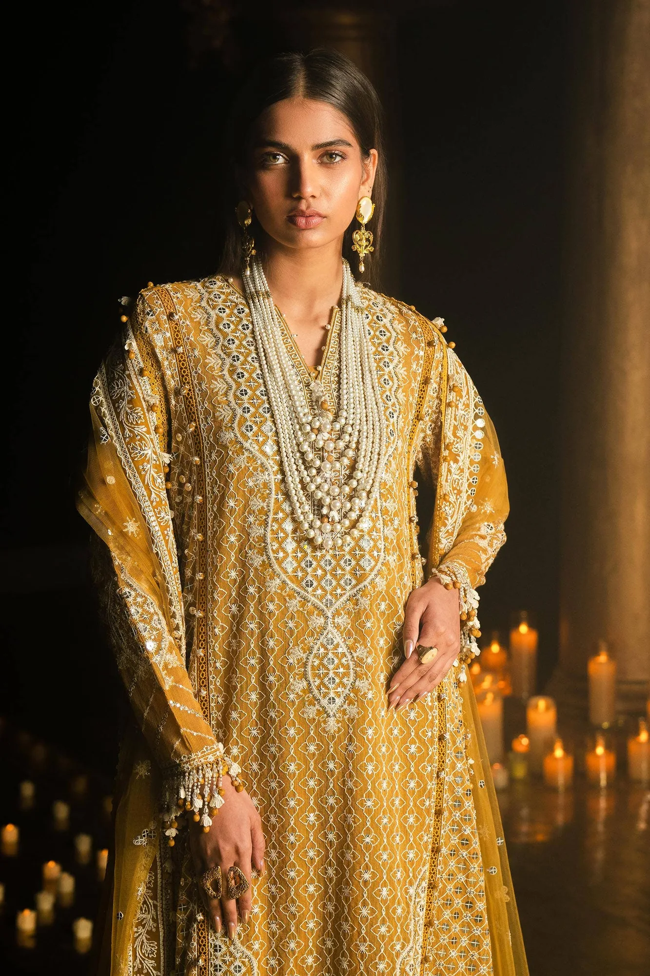 Sana Safinaz Luxury Collection 24 Orange Organza – view 4 – Poshaq