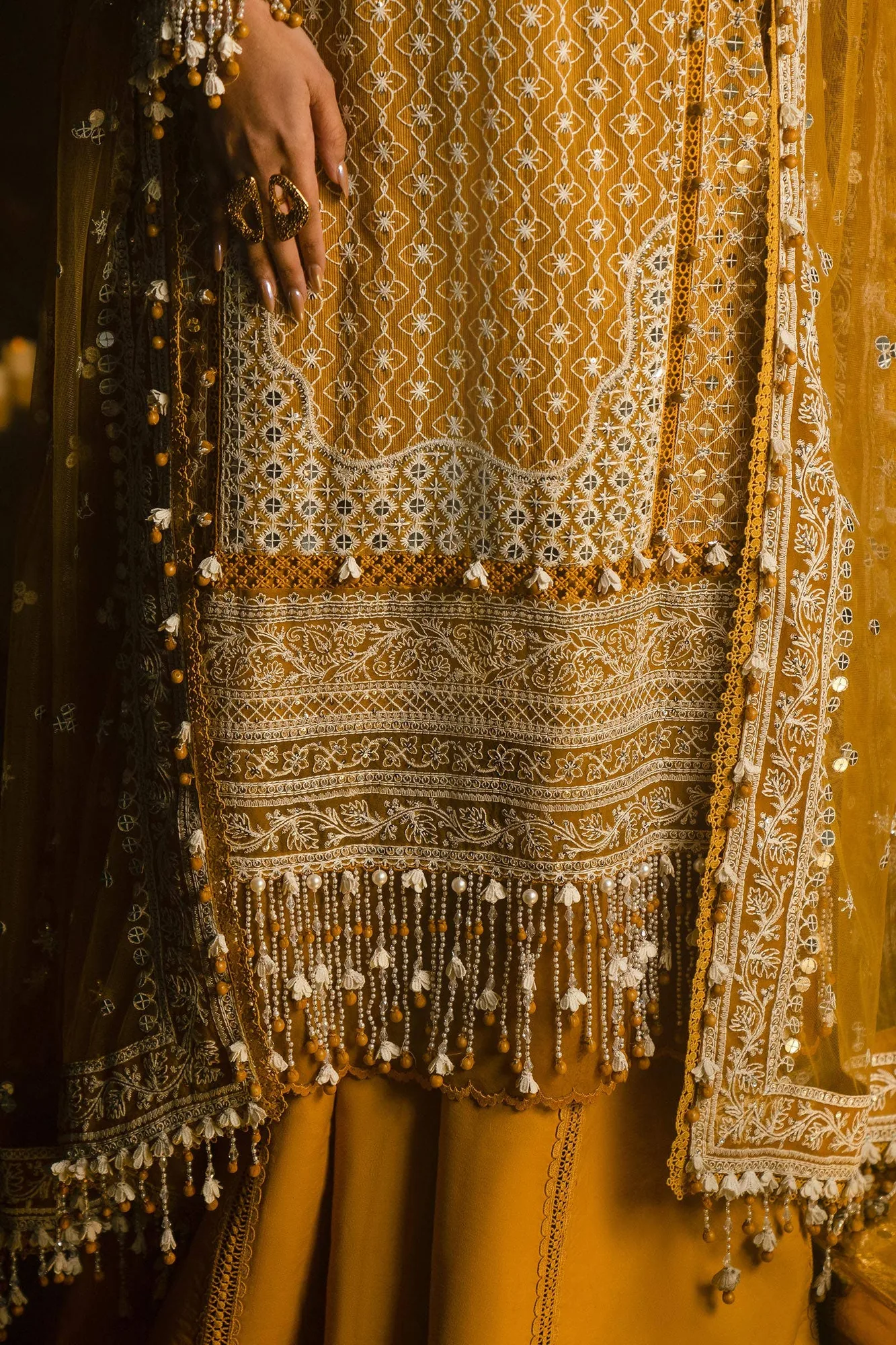 Sana Safinaz Luxury Collection 24 Orange Organza – view 5 – Poshaq