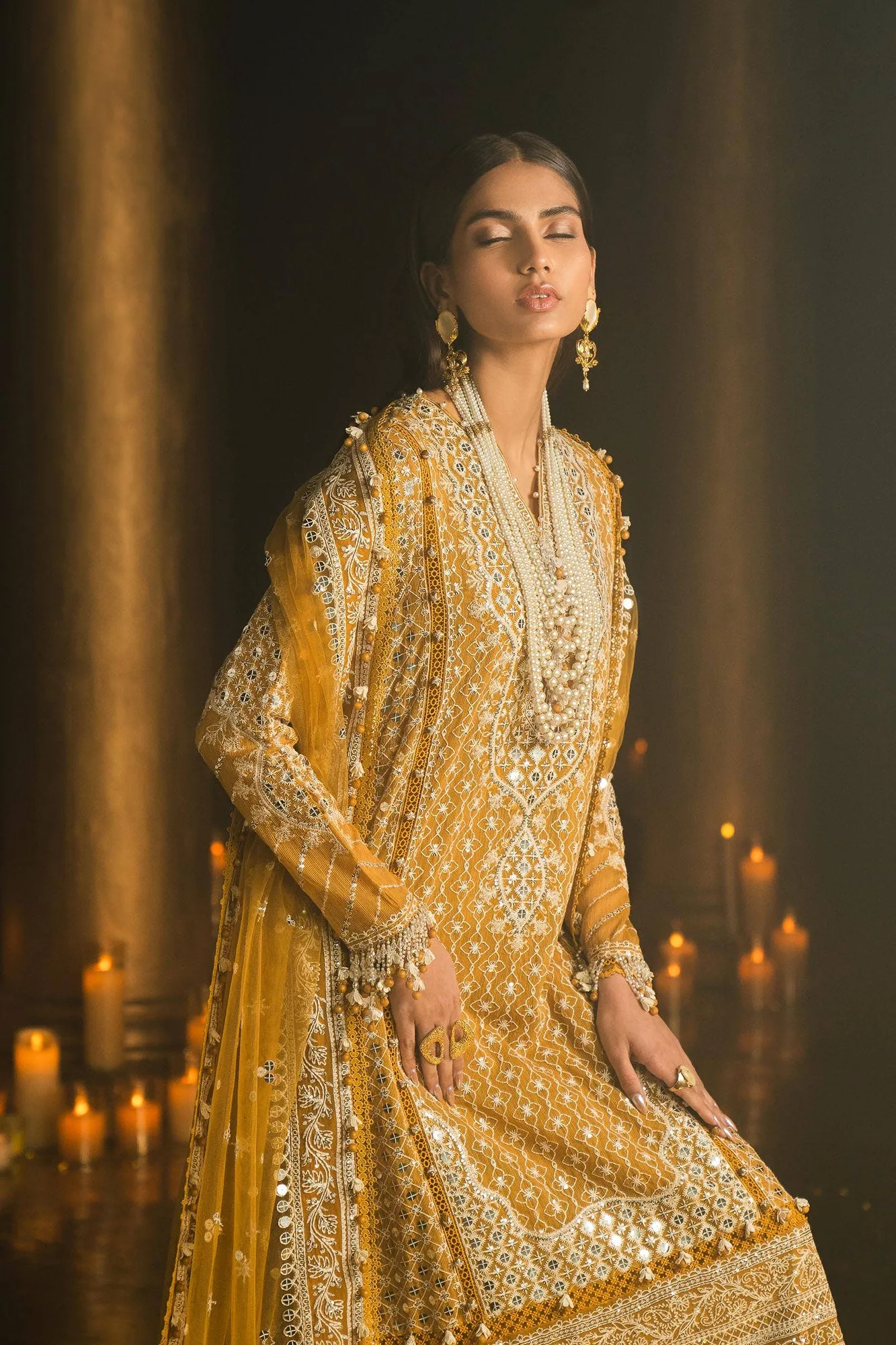 Sana Safinaz Luxury Collection 24 Orange Organza – view 6 – Poshaq